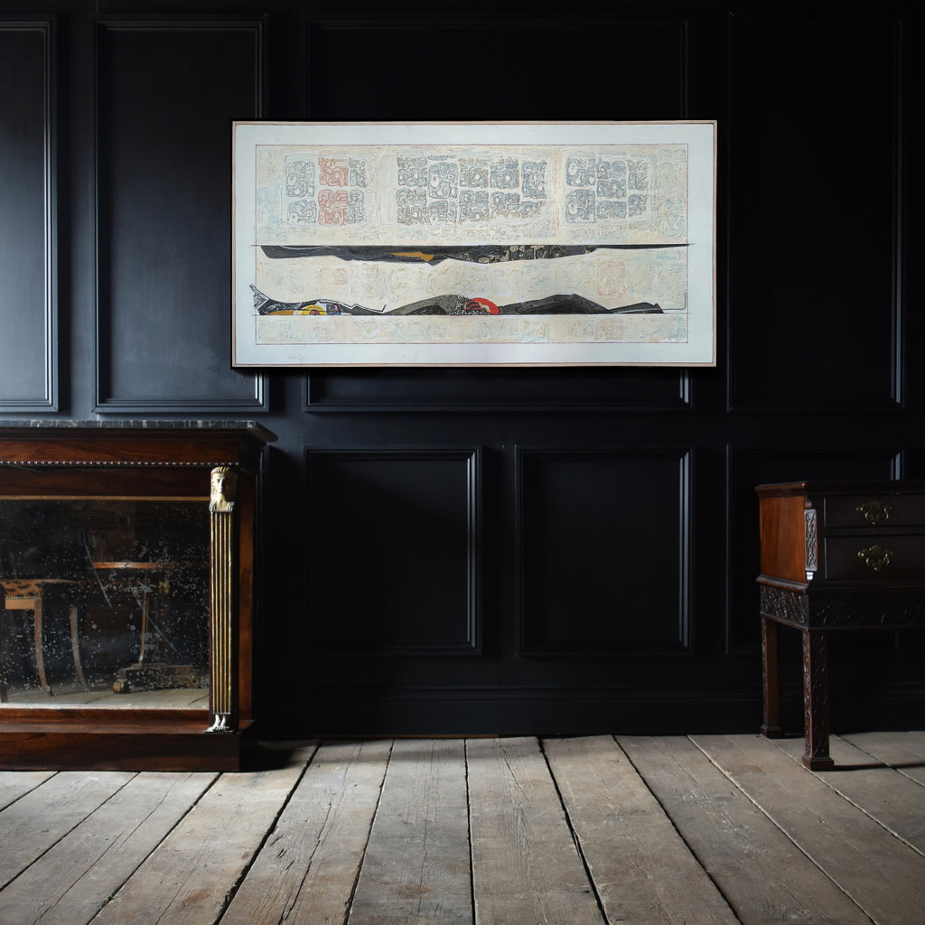 Landscape Abstract. Oil and Collage on Canvas. Peter Jackson b.1930.