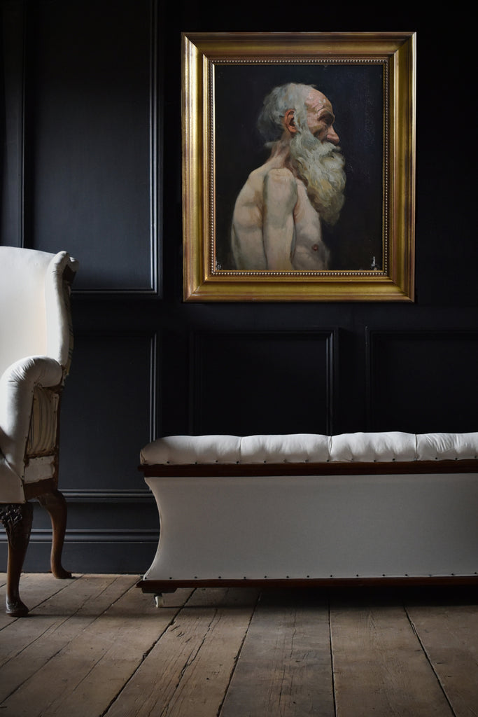 19th Century English Portrait of a Bearded Man.