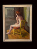 Mid century Engish School Study of a Seated Nude.
