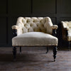 Superb Pair of French 19th Century ebonised Armchairs, Upholstery inclusive.