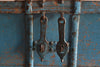 18th Century Iron Bound Blue painted chest 'SOLD'