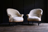 Pair of Attractive French 19th Century 'Crapaud' Armchairs. Upholstery inclusive.