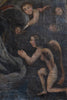 Huge 17th Century Continental Oil on Canvas. Religious Study