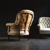 Pair of French Napoleon III Button Back Armchairs, Upholstery Inclusive.