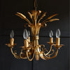 Beautiful Mid Century French Gilt Sheaf of Wheat Chandelier.