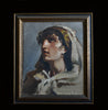 Spanish Portrait of A Woman in Head Scarf, Circa 1900-1920.