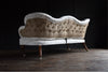 19th Century English Serpentine Two Seat Sofa. Upholstery inclusive.