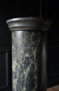 Large Painted Faux Verde Mare Marble Wooden Column.