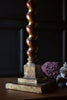 Large 19th Century French Giltwood Twist altar Candlestick.