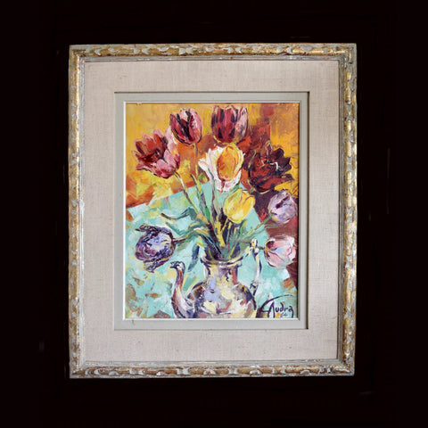 Mid century French Expressionist Study of Tulips.