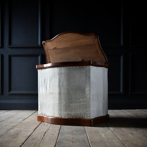 19th Century English Serpentine Tall Ottoman Chest.