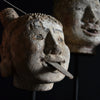 19th Century Burmese Carved Puppet Heads on Stands.