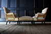 Pair of 19th Century Napoleon III Armchairs and Fitted Stool, Duchess Suite. Inclusive of Upholstery