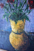 French Expressionist Painting Of Roses. Oil on Canvas, Circa 1950