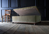 Large 19th Century Button Top Ottoman Seat. Inclusive of Upholstery