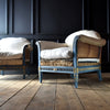 Pair Of Excellent French Painted Armchairs. Circa 1900.  Reupholstery Inclusive