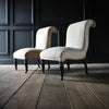 Pair of Scroll Back Napoleon III Slipper Chairs.