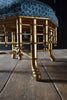 Large 19th Century French Giltwood Stool. Robert Kime Te Fabric.