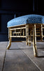 Large 19th Century French Giltwood Stool. Robert Kime Te Fabric.