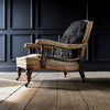 A Good English Button Back Open Armchair, Circa 1900.