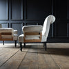 Pair of Scarce Napoleon III Pillow Arm Scroll Back Armchairs. France, 19th Century.