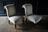 Pair of Scroll Back Napoleon III Slipper Chairs.