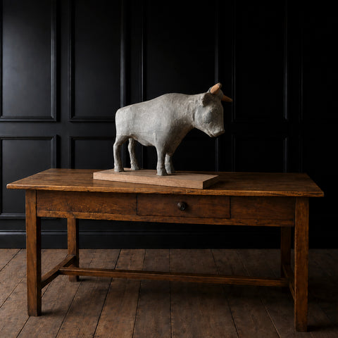 French Fabric Mache Butchers Model of a Bull  ****RESERVED*****