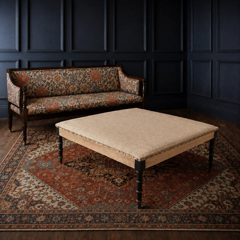 Ebonised Bespoke Ottoman Stool.
