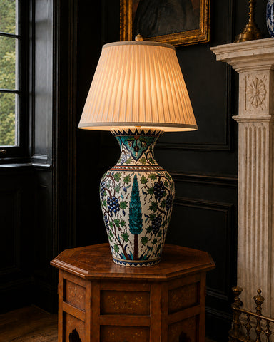 Iznik Glazed Vase lamp, Circa 1920
