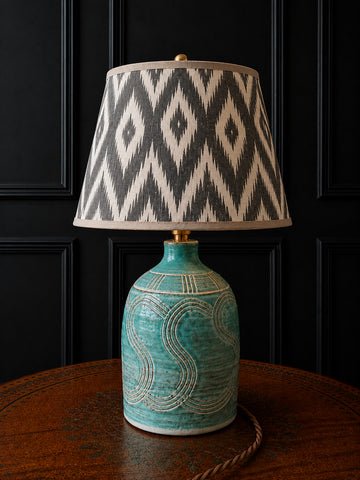 Mid Century Studio Salt Glazed Lamp.