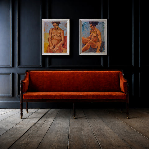 Pair Of Nude Expressionist Paintings, John Mitchell.