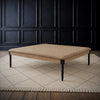 XL Ebonised Bespoke Ottoman 140cm x 140cm.