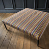 Bespoke Ottoman Upholstered in Robert Kime Turkoman Stripe.