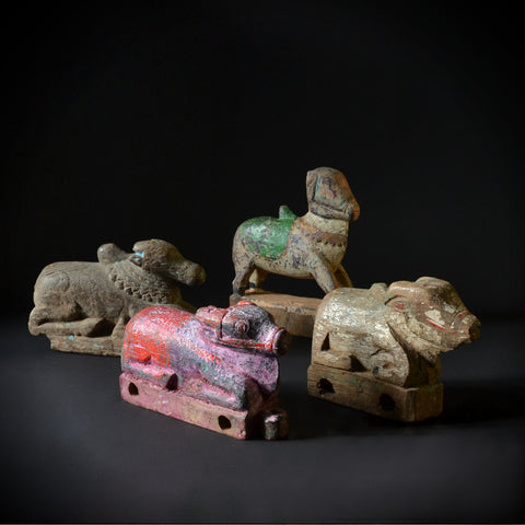 A Collection Of Four 18th Century Indian Cart Toys