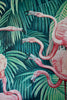 Large Scale Balinese Botanical Painting of Flamingos.  Circa 1970