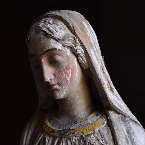 Exceptionally beautiful Early 19th Century Carved Alter Figure of Madonna.