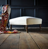 French Napoleon III Fruitwood Footstool.  Upholstery Inclusive