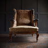 Late 19th Century English Wingback Armchair. Upholstery Inclusive.