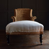 19th Century French Ebonised Chaise Longue. Upholstery inclusive.