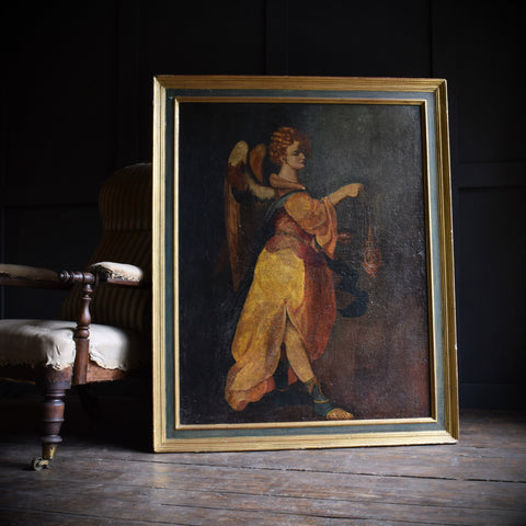 Exquisite 18th Century Italian school Oil painting of a Angel.