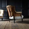 Pair of 19th Century Napoleon III Shield Back Armchairs. Upholstery Inclusive.