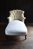 French Napoleon III Button back Chaise Longue, Upholstery Inclusive.