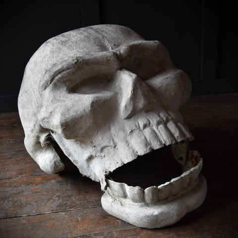 Giant Vintage Fair Ground Ghost Train Skull.