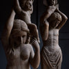 Pair of Beautiful Large Carved Wood Caryatid Figures.
