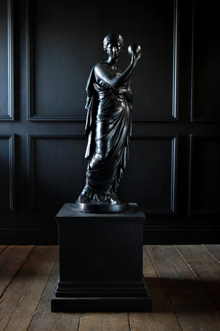 19th Century Ebonised Plaster Statue. Attributed to Humphrey Hopper.