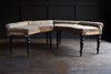 19th Century English Ebonised Bay Window Seats/Stools.