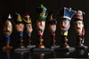 A Collection of French Military Paper Mache Hand Puppet Heads, Circa 1910