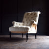 Excellent Pair of Napoleon III Fully buttoned Scrolled Back Armchairs. Upholstery Inclusive.