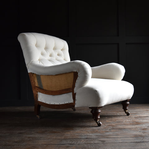 A Good English Country House Armchair In the Manner of Howard & Son. Upholstery Inclusive