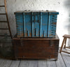 18th Century Iron Bound Blue painted chest 'SOLD'